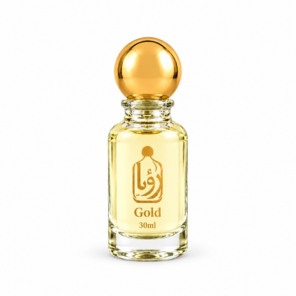 Gold perfume bottle