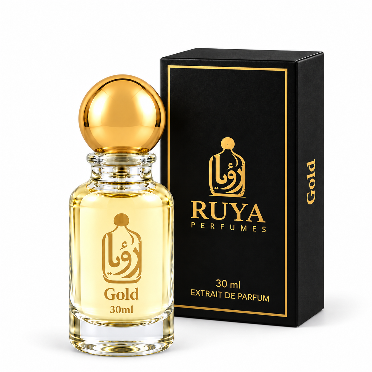 Gold perfume bottle
