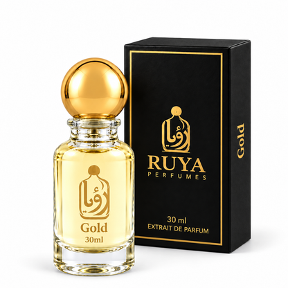 Gold perfume bottle