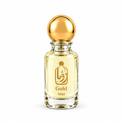 Gold perfume bottle