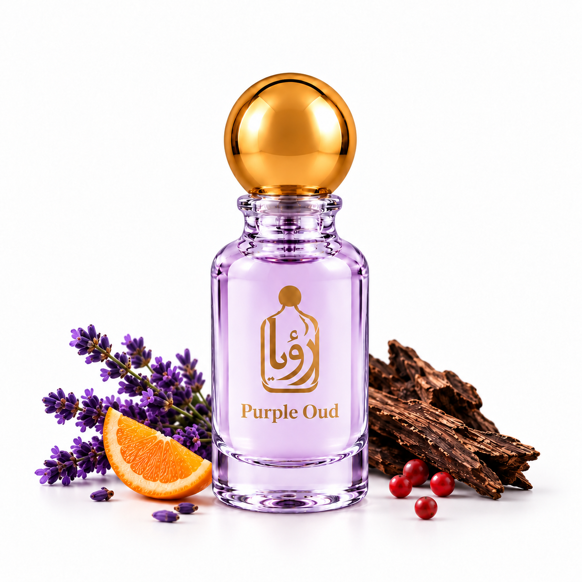 Purple Oud perfume bottle